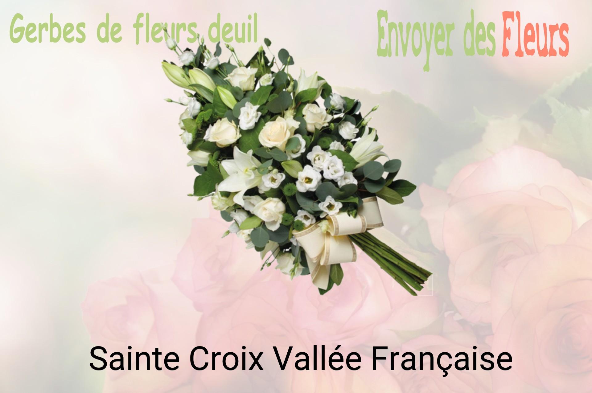 Gerbe de fleurs de deuil livrée à Sainte-Croix-Vallée-Française